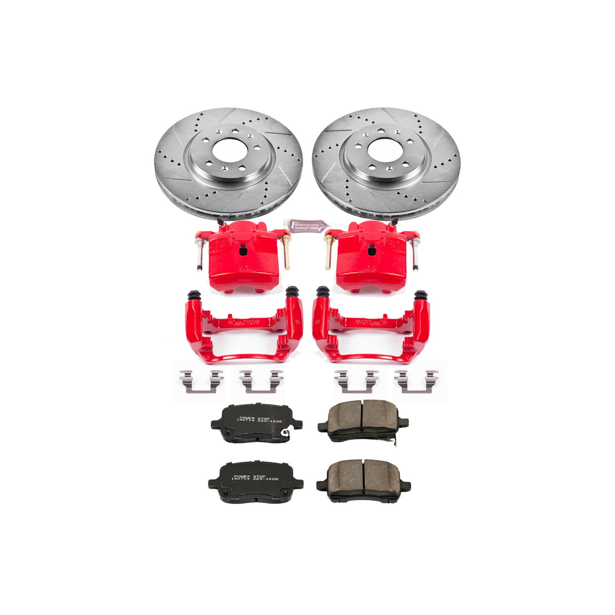 Power Stop Z23 Evolution Sport Brake Kit with Calipers For Solstice Pontiac 2006-2009, Sky Saturn 2007-2010 [Model Specific]