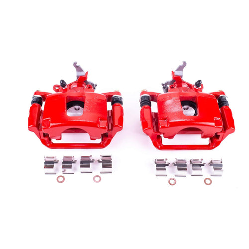 Power Stop S5464 Rear Pair of High-Temp Red Powder Coated Calipers For Dodge Journey 2012-2020 [Model Specific]