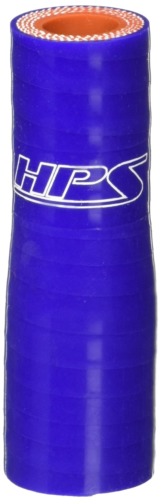 HPS Silicone HTSR-050-062-BLUE High Temperature 4-ply Reinforced Reducer Coupler Hose, 100 PSI Maximum Pressure, 3" Length, 1/2" > 5/8" ID, Blue