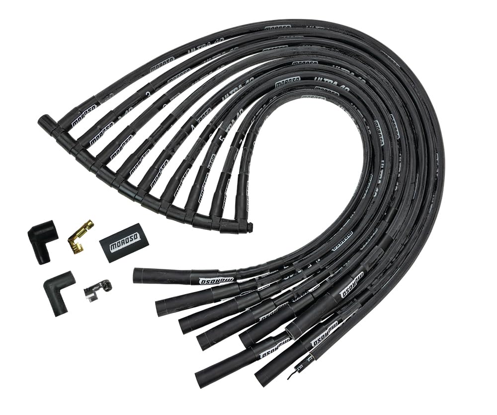 Moroso ULTRA WIRE SET, 40, SLEEVED, BLACK, BBC 73819