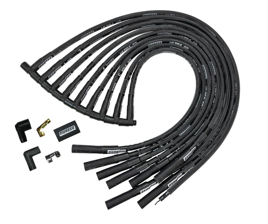 Moroso ULTRA WIRE SET, 40, SLEEVED, BLACK, BBC 73819