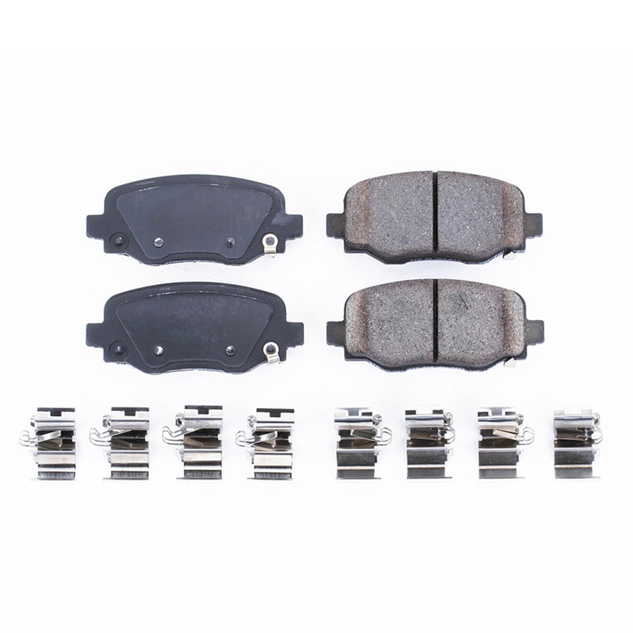 Power Stop Front Brake Kit For Alfa Romeo Tonale 2024-25 |Dodge Hornet 2023-25 |Chrysler 200 2015-17 |Fiat 500X 2016-23 |Jeep Cherokee 2014-23 - Ceramic Brake Pads With Installation Hardware, 17-1734