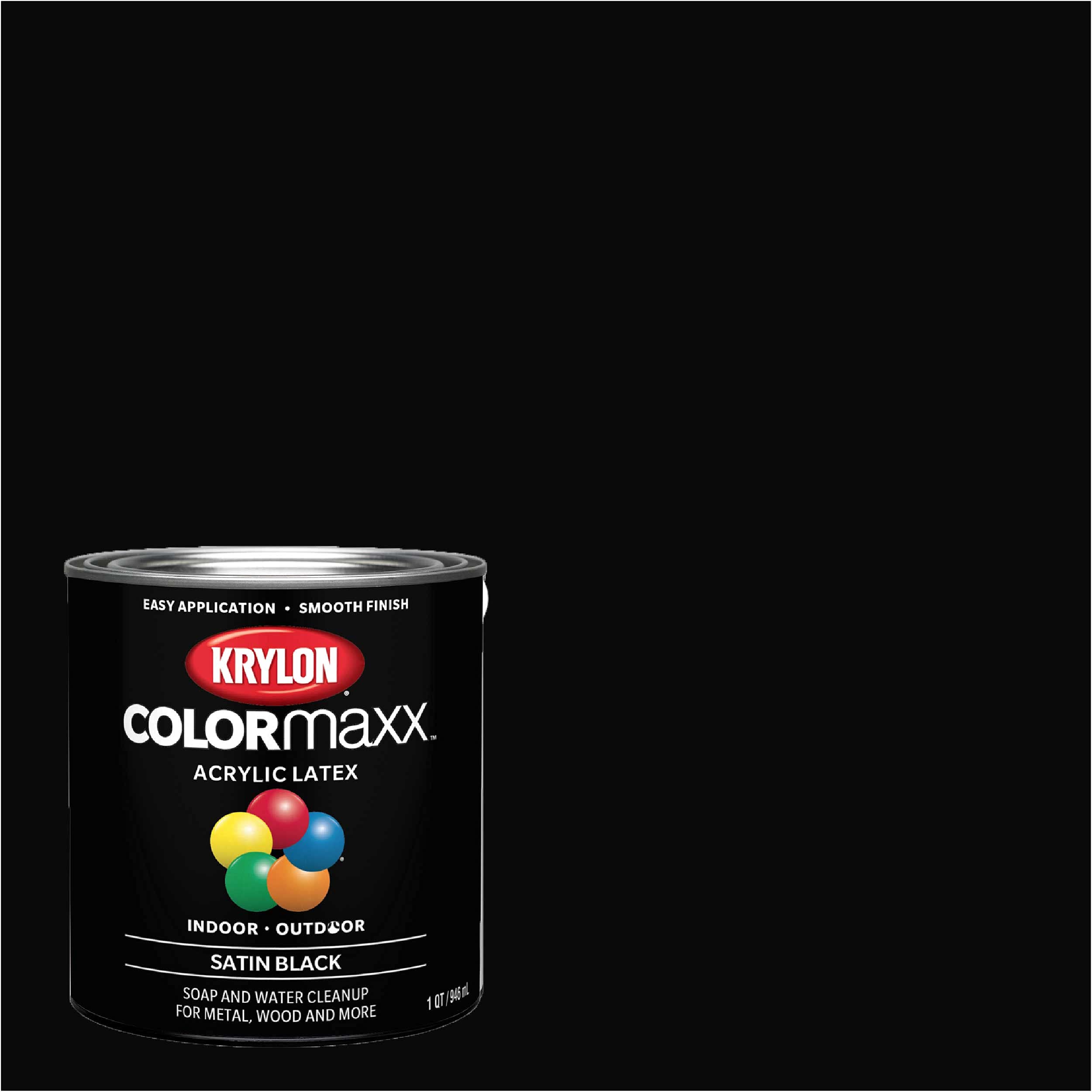COLORmaxx™ Krylon® Brush-On, Satin, Black, 1/2 Pint