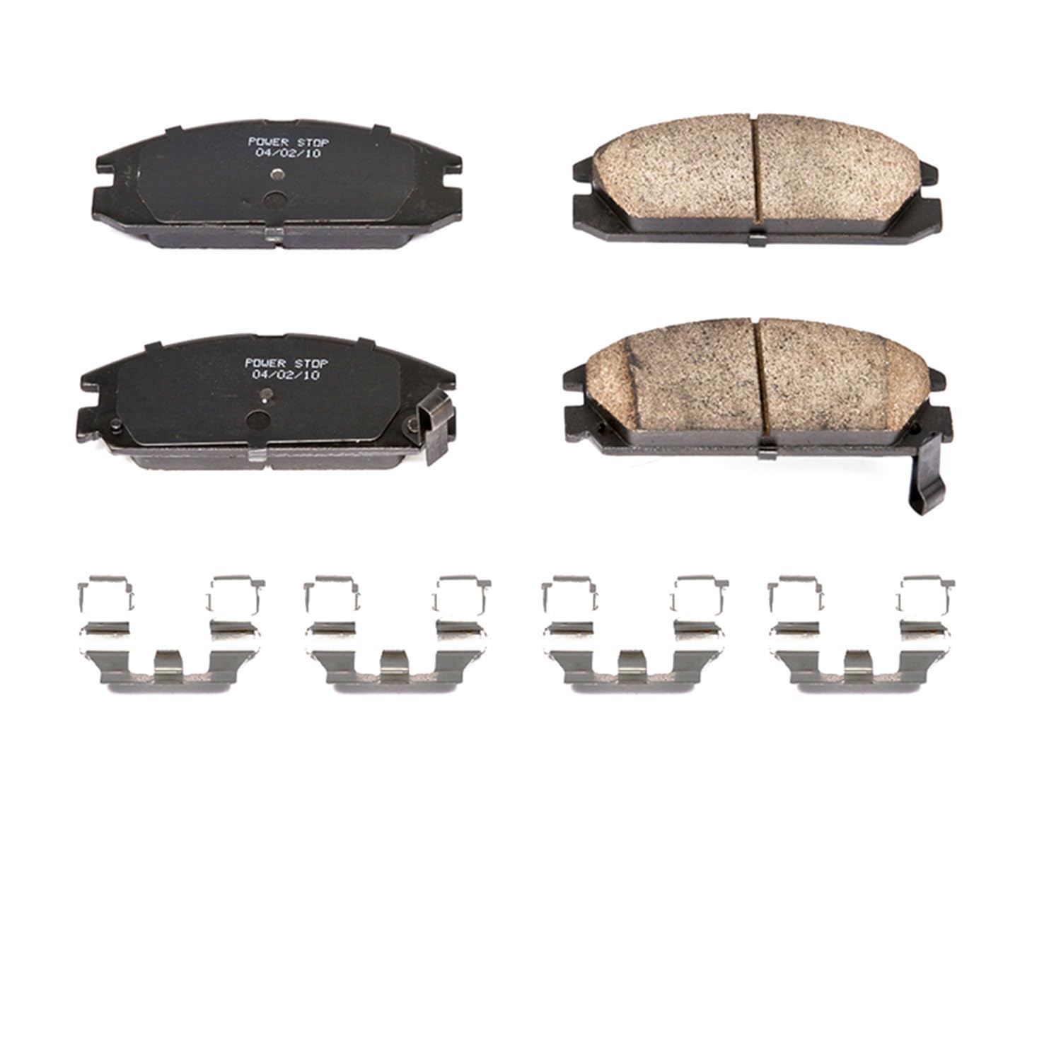 Power Stop Front Brake Kit For Honda Accord 1986-89 | Acura Integra 1986-89 |Prelude 1985-87 - Ceramic Brake Pads With Installation Hardware, 17-334