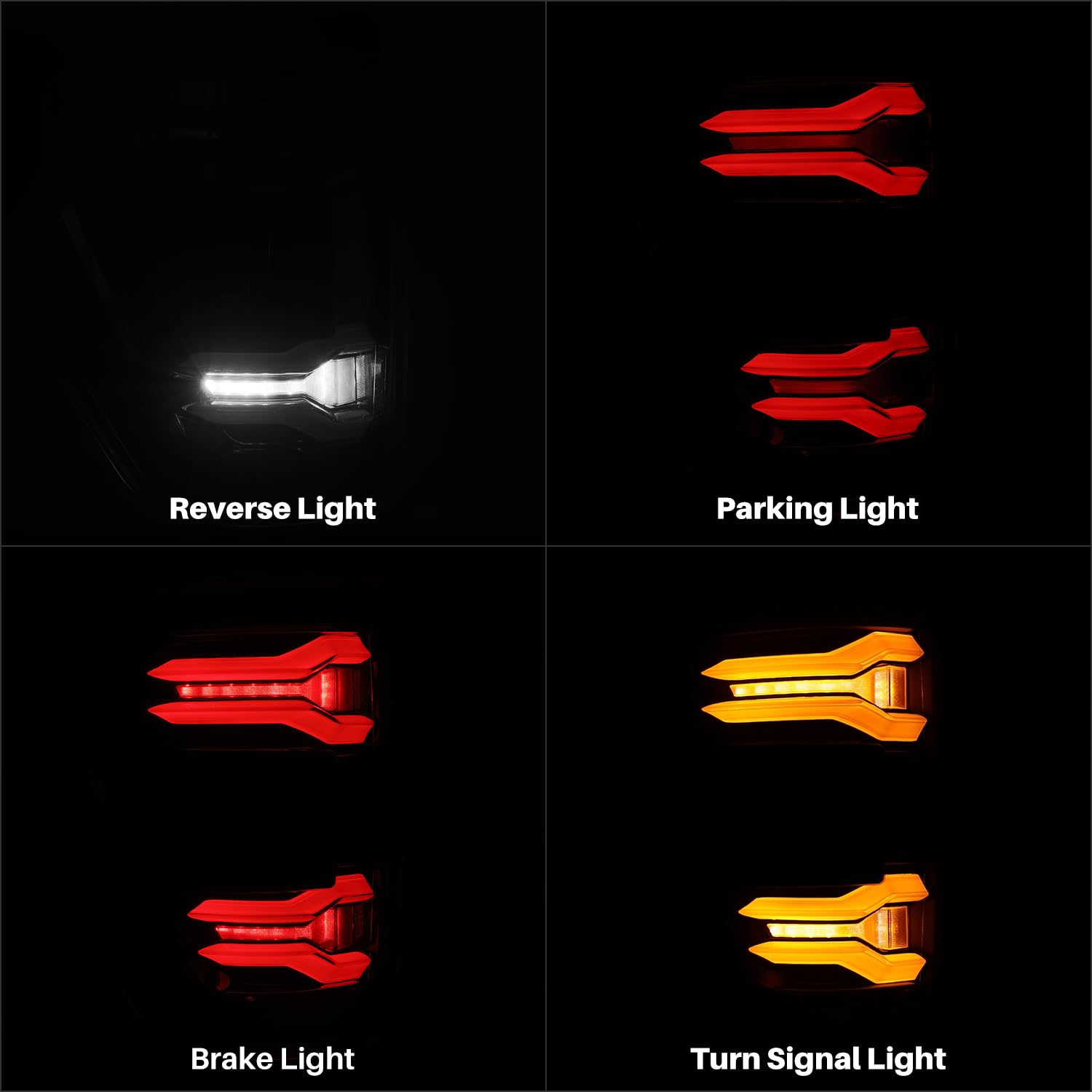 AlphaRex LUXX-Series LED Tail Lights for 21-23 F150 (with BLIS) Black with converter
