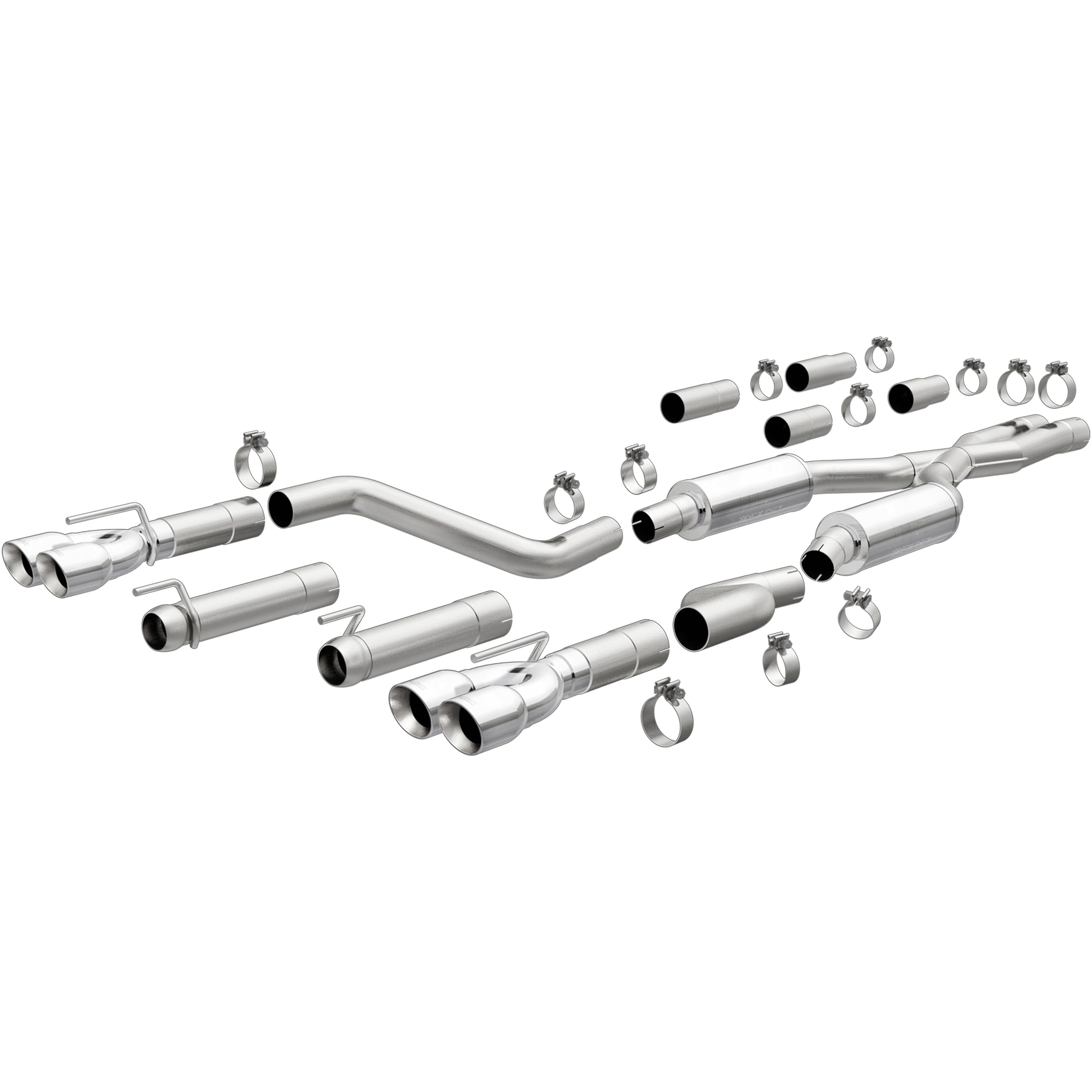 MagnaFlow Exhaust Performance System 19367: Cat-Back, Competition Series, Compatible with 2015-2023 Dodge Challenger, Quad Split Rear Exit Style