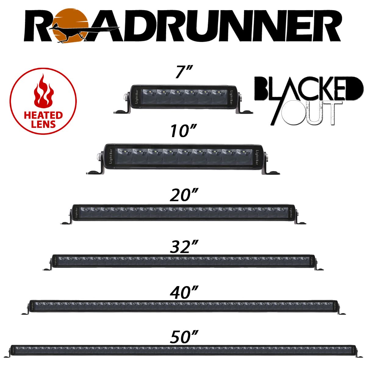 Off-Road Race Sport Lighting 7in Flush Mount High Power AUX LED Bar On-Road Compliant Light Pattern RS7TEMPLB