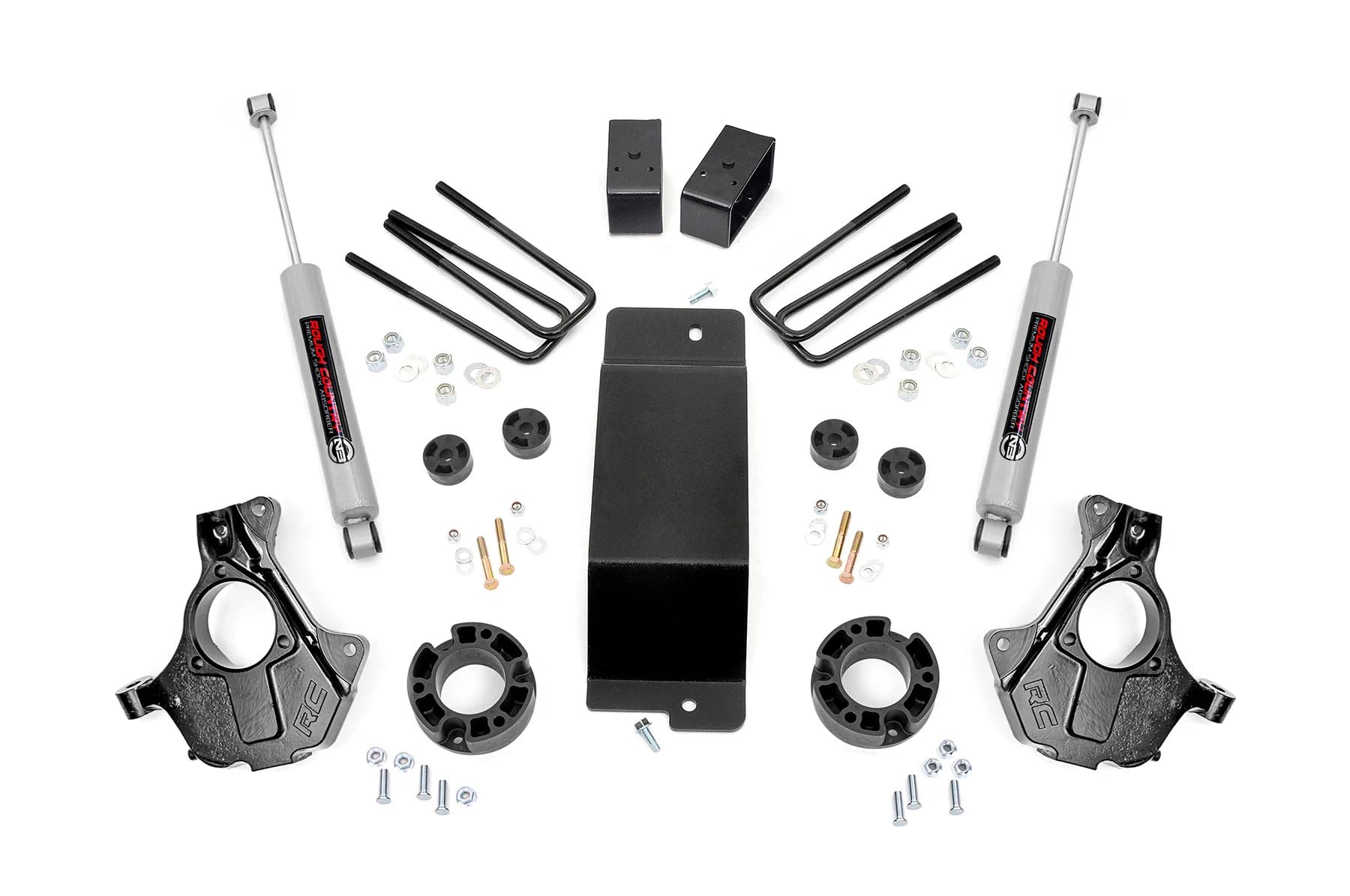 3.5" Rough Country Suspension Lift Kit with Strut Spacers/N3 Shocks for Chevy Silverado & GMC Sierra 1500 (2014-2018 w/Stock Cast Steel Control Arms)