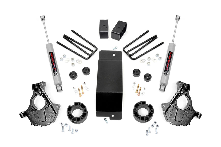 3.5" Rough Country Suspension Lift Kit with Strut Spacers/N3 Shocks for Chevy Silverado & GMC Sierra 1500 (2014-2018 w/Stock Cast Steel Control Arms)