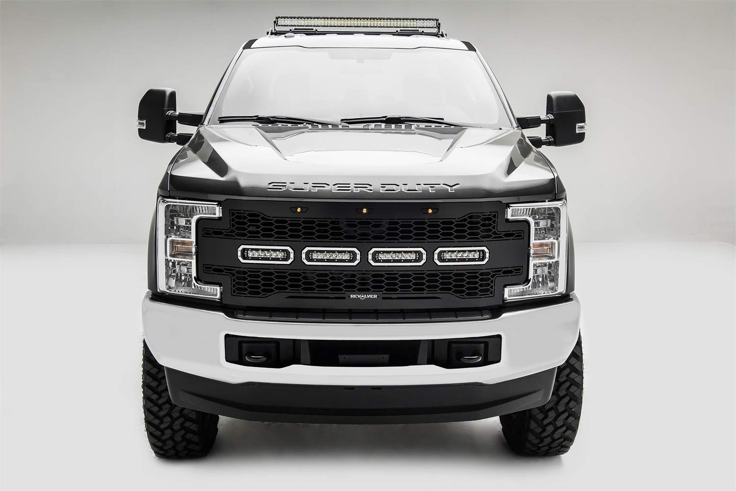 ZROADZ Modular Rack Compatible with Ford (2017-2022) Super Duty LED Bracket adjustable to mount up to (4) various size LED Light Bars - PN #Z355471, Black