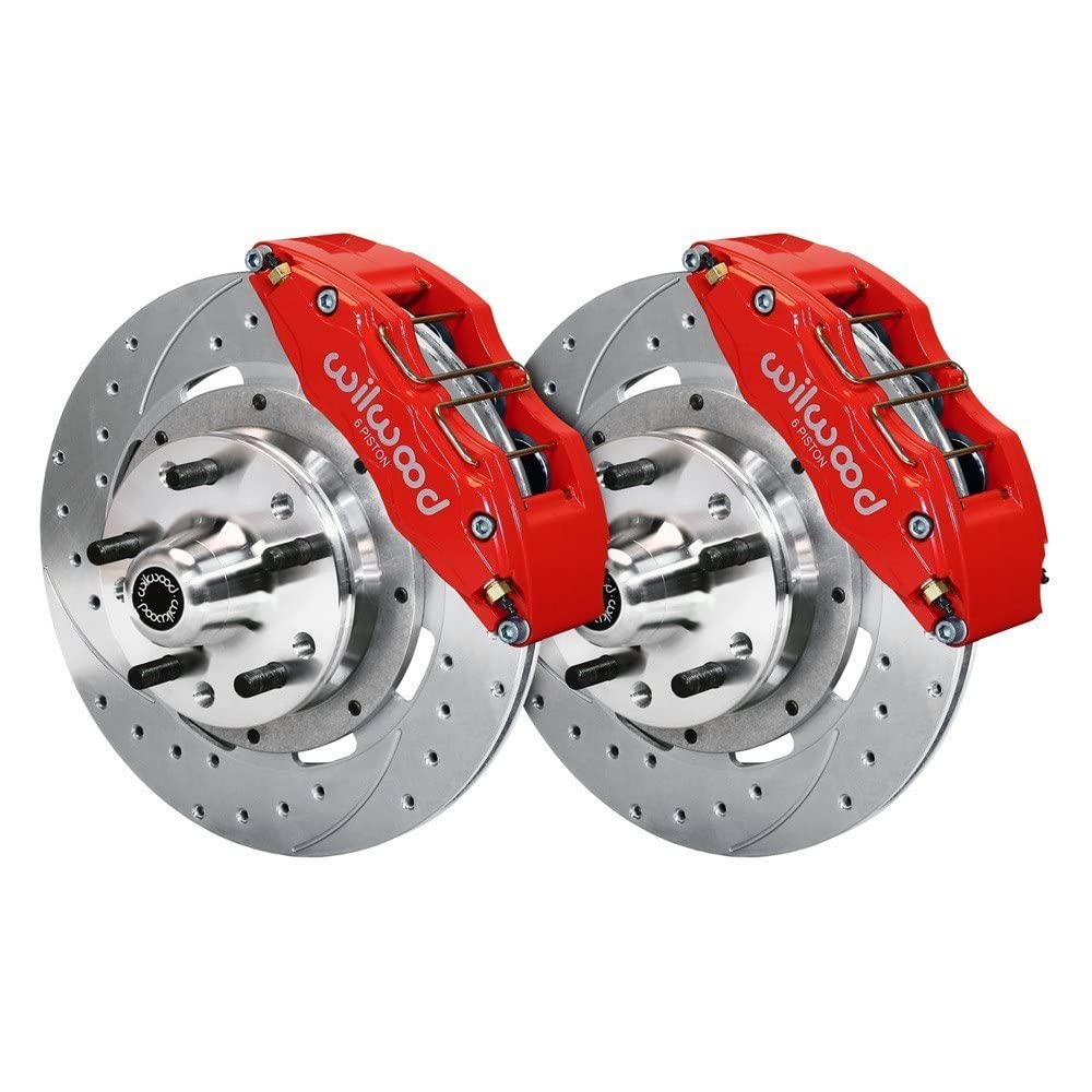 Front Hub Kit DP6A,12.19", Drill-Zinc, Red