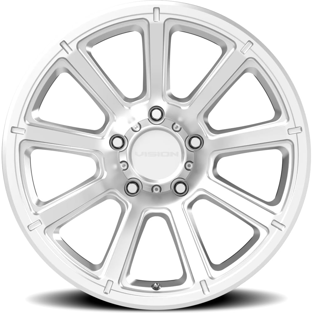 17x8.5 Vision 353 Turbine 5x5" -6mm Silver Wheel Rim 17" Inch
