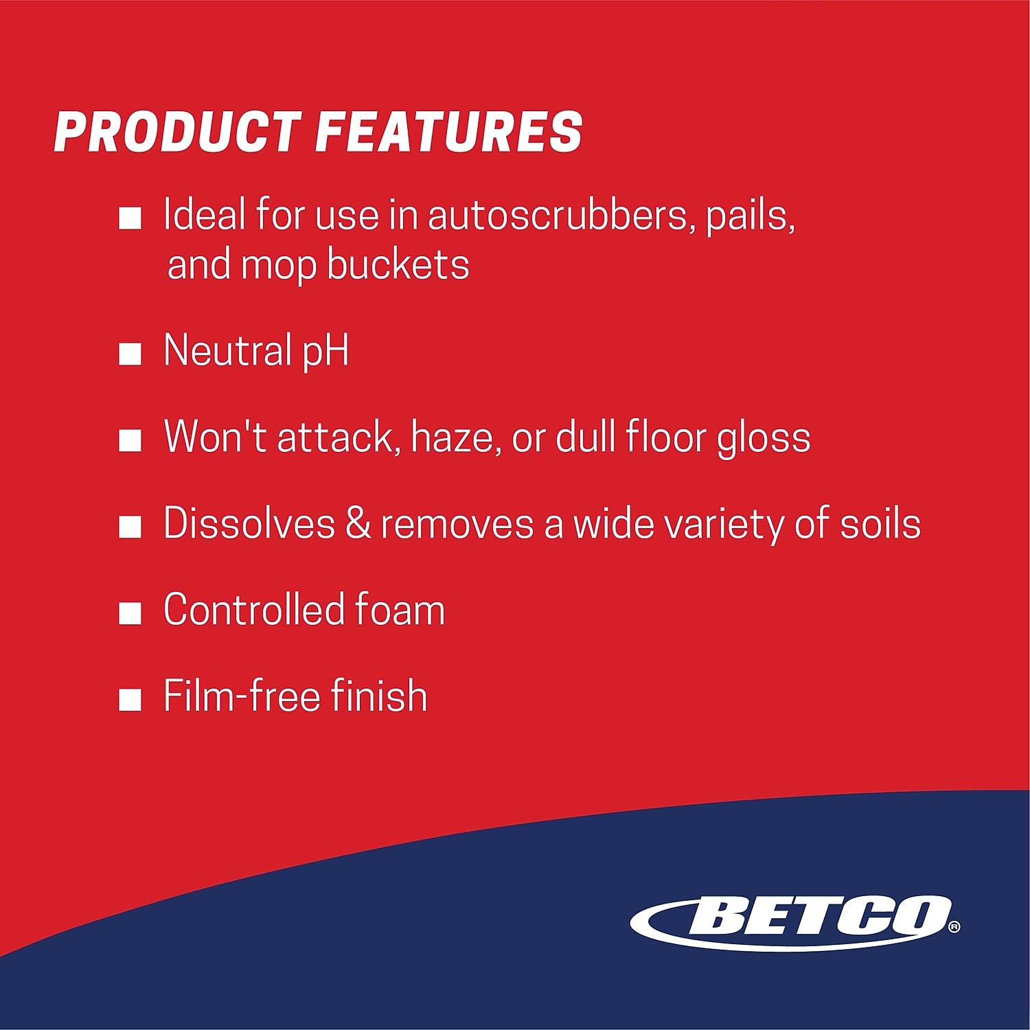 pH7 Betco Floor Cleaner, Lemon Scent, 5 Gal.