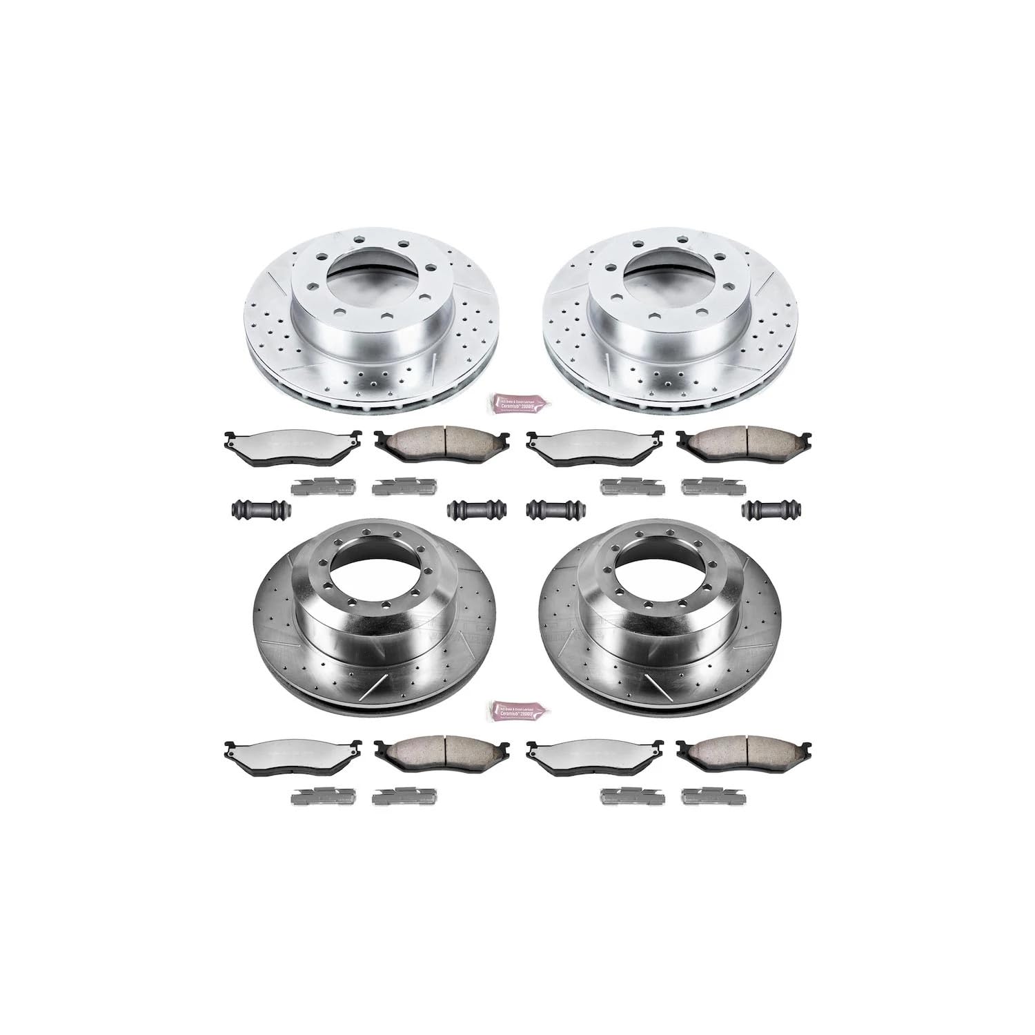 Power Stop Z36 Truck & Tow Brake Kit K4416-36, Carbon Fiber Ceramic Brake Pads and Drilled/Slotted Brake Rotors