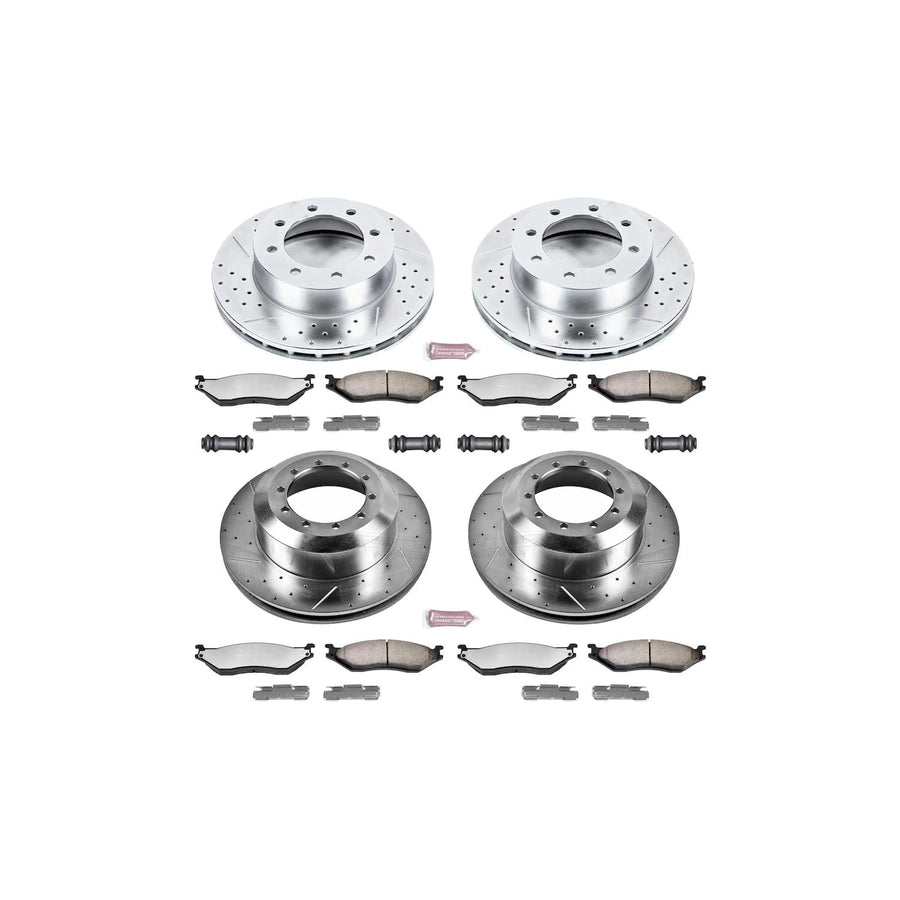 Power Stop Z36 Truck & Tow Brake Kit K4416-36, Carbon Fiber Ceramic Brake Pads and Drilled/Slotted Brake Rotors