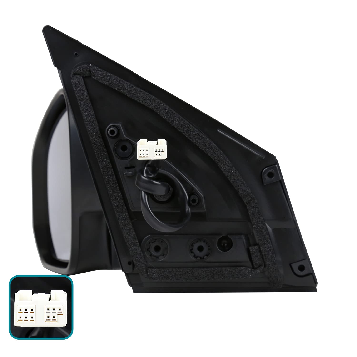 Power Heated Spec-D Tuning Glossy Black 7-Pin + LED Signal Left Driver Side Mirror Compatible with Toyota RAV4 2013-2015