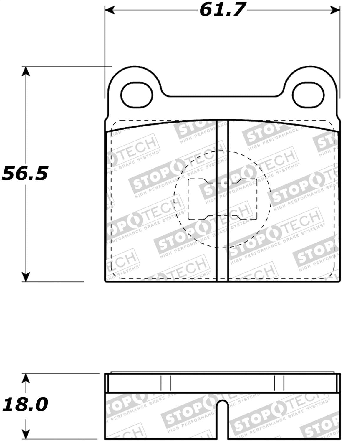 Front StopTech 308.00960 Brake Pads with Shims Street