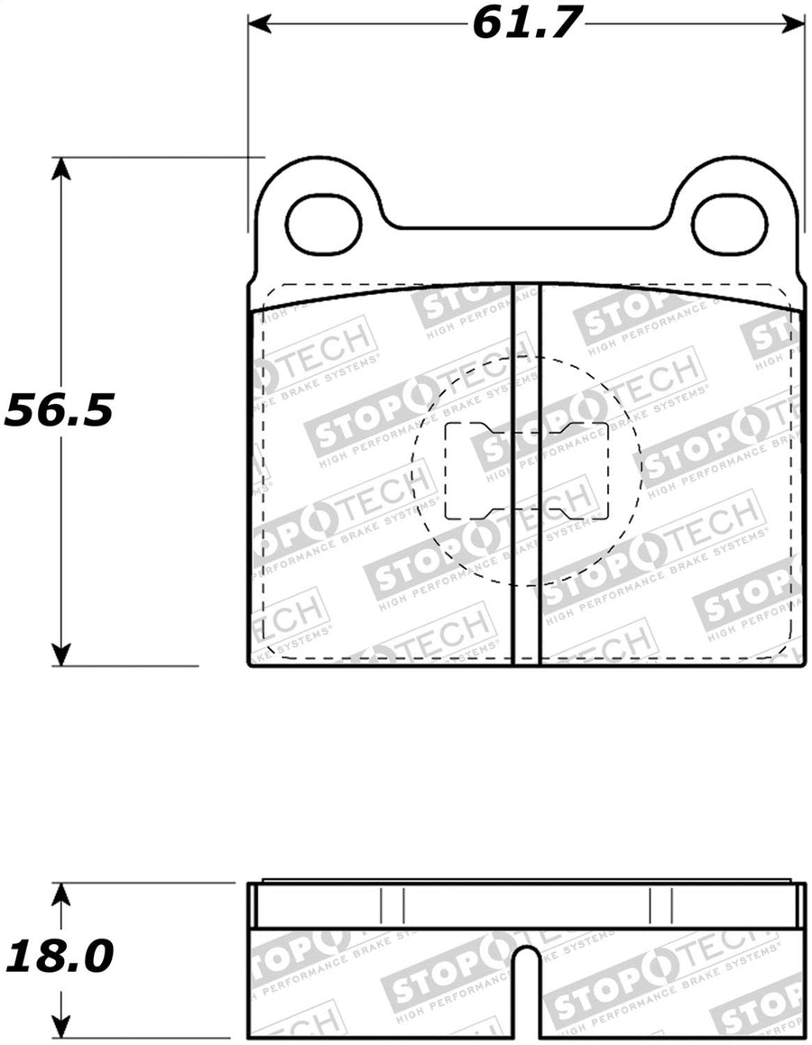 Front StopTech 308.00960 Brake Pads with Shims Street