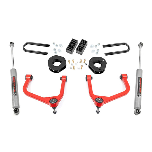 3.5" Lift Kit Rough Country for 2022-2024 Chevy Silverado 1500-28230RED