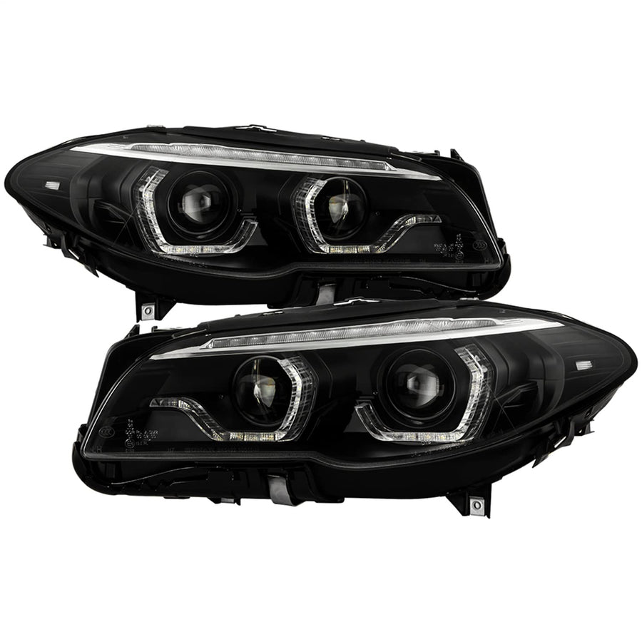Headlights Spyder Signature (PRO-YD-BMWF10HIDAFS-SEQ-BK)