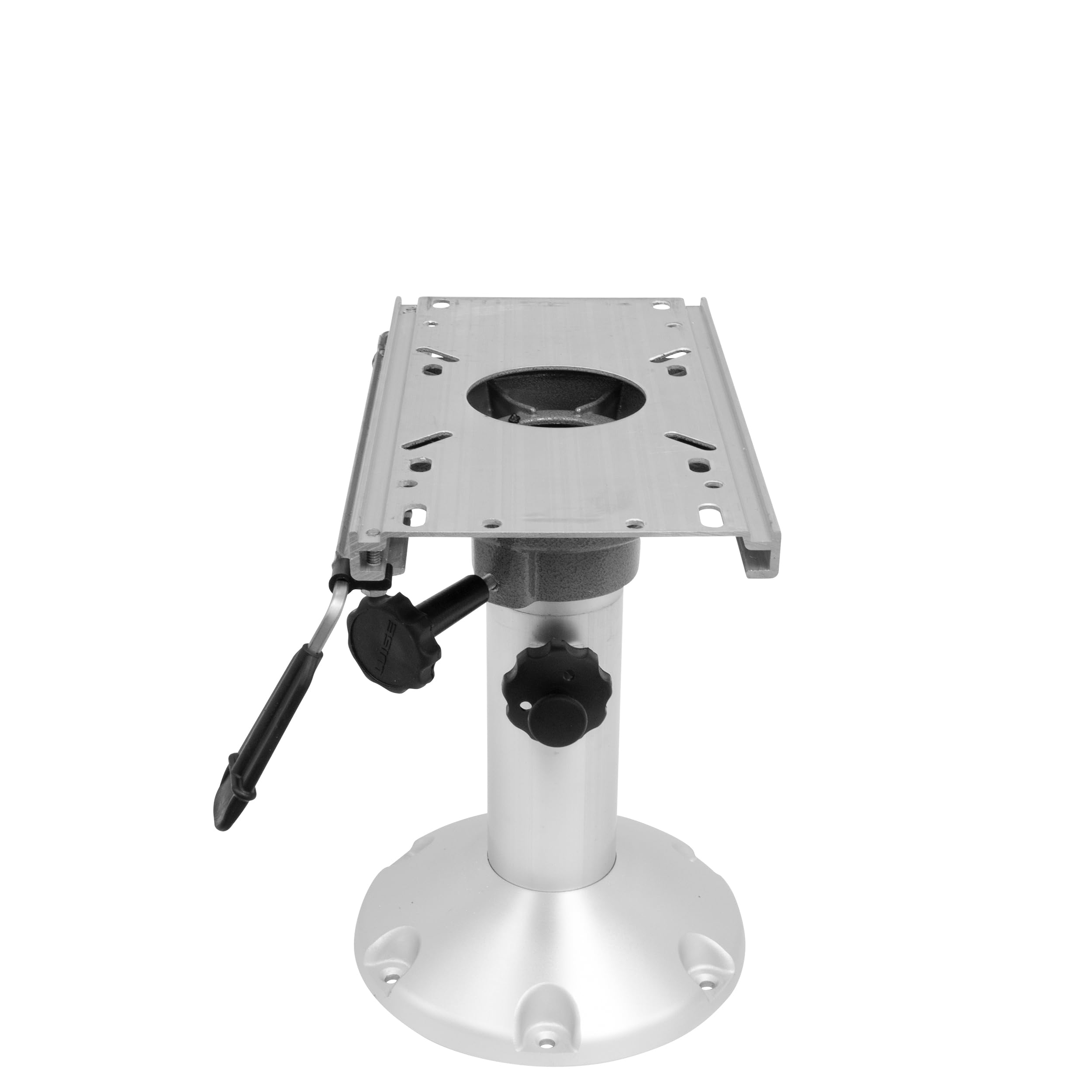8WP21-374 Wise Boat Seat Pedestal, Adjustable Height from 12" to 18", with Seat Slide Seat Mount, Adjustable Travel 5" - Fore & AFT