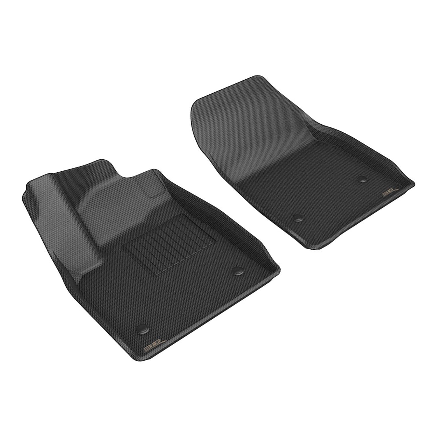 Custom Fit 3D MAXpider Kagu Floor Mat (Black) Compatible with Cadillac Lyriq 2023-2026 / Acura ZDX 2024-2026 - Front Row