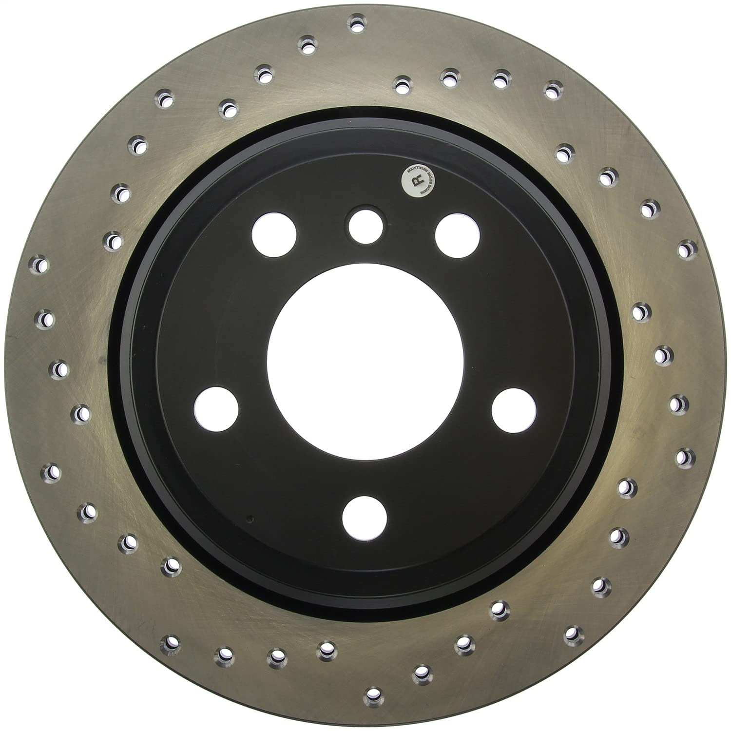 StopTech Sport 128.34150R Cross Drilled Brake Rotor (Rear Right), 1 Pack