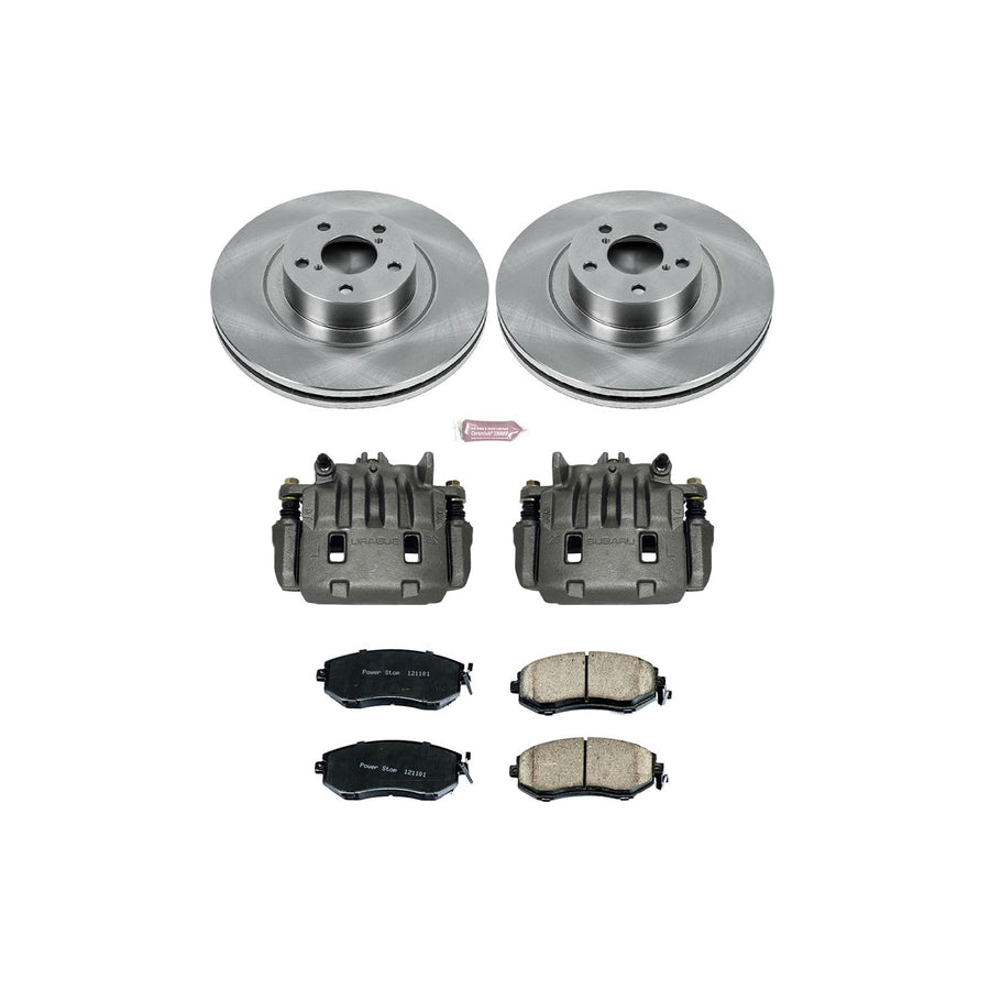 Power Stop KCOE6082A Replacement Autospeciality Front Caliper Kit- OE Rotors, Ceramic Brake Pads, Calipers
