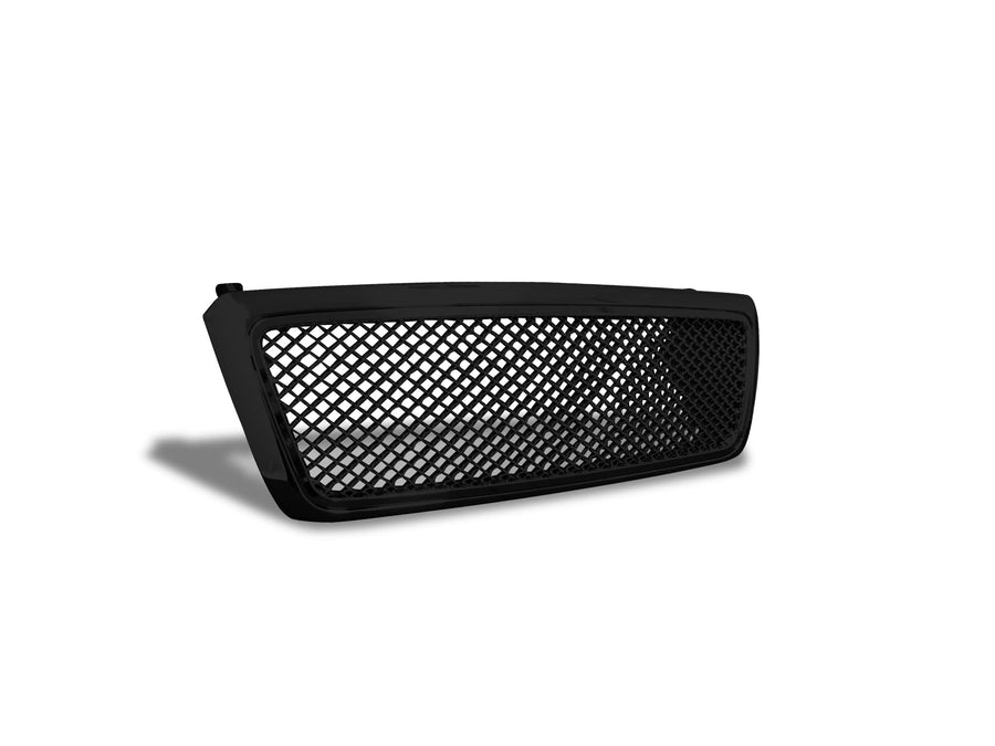 7148208 Armordillo USA Mesh Front Hood Grille - Gloss Black Fits 2004-2008 Ford F150 F-150/2006-2008 Lincoln Mark LT