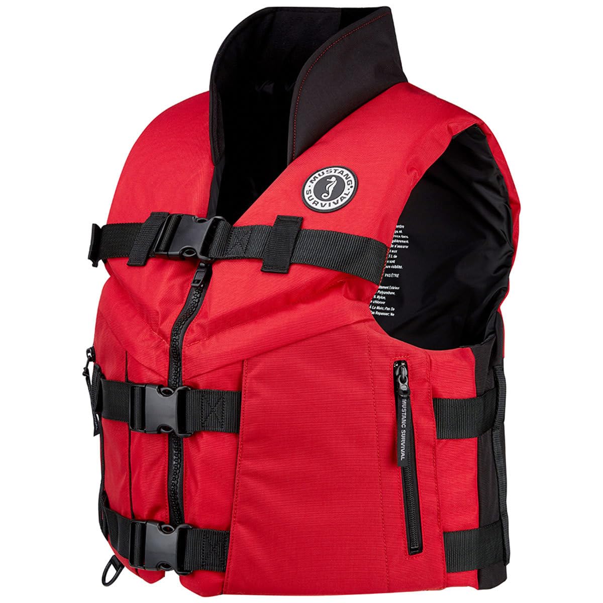Accel 100 Mustang Survival Fishing Foam Vest Large Red/Black