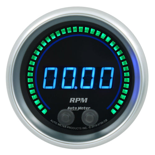 Tachometer AutoMeter 6798-CB Gauge, 3 3/8", 16K RPM, in-Dash, Cobalt Elite Digital