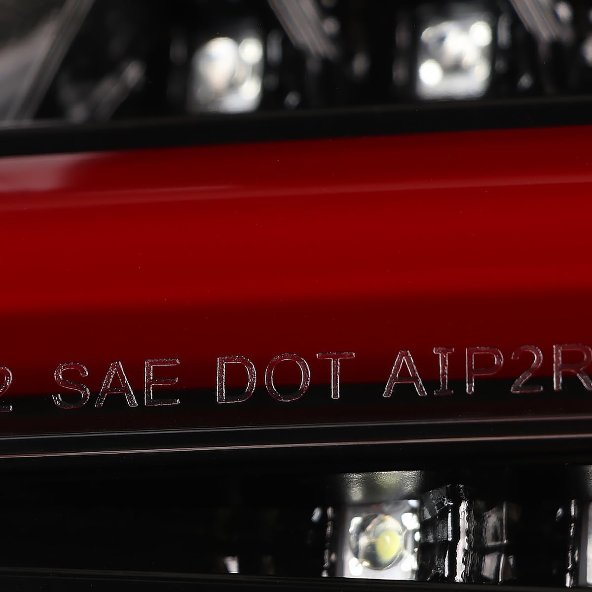 Jet Black LED Tail Lights SPEC-D TUNING w/Red Sequential LED Tube Compatible with 2015-2021 Subaru WRX/WRX STI Left + Right Pair Assembly