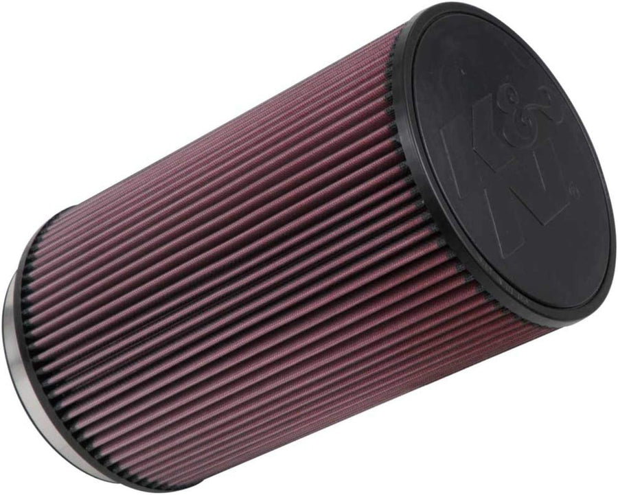 High-Flow K&N Original Lifetime Universal Clamp-On Air Filter: High Performance, Premium, Washable: Flange Diameter: 6 In, Filter Height: 12 In, Flange Length: 1 In, Shape: Round, RU-3040