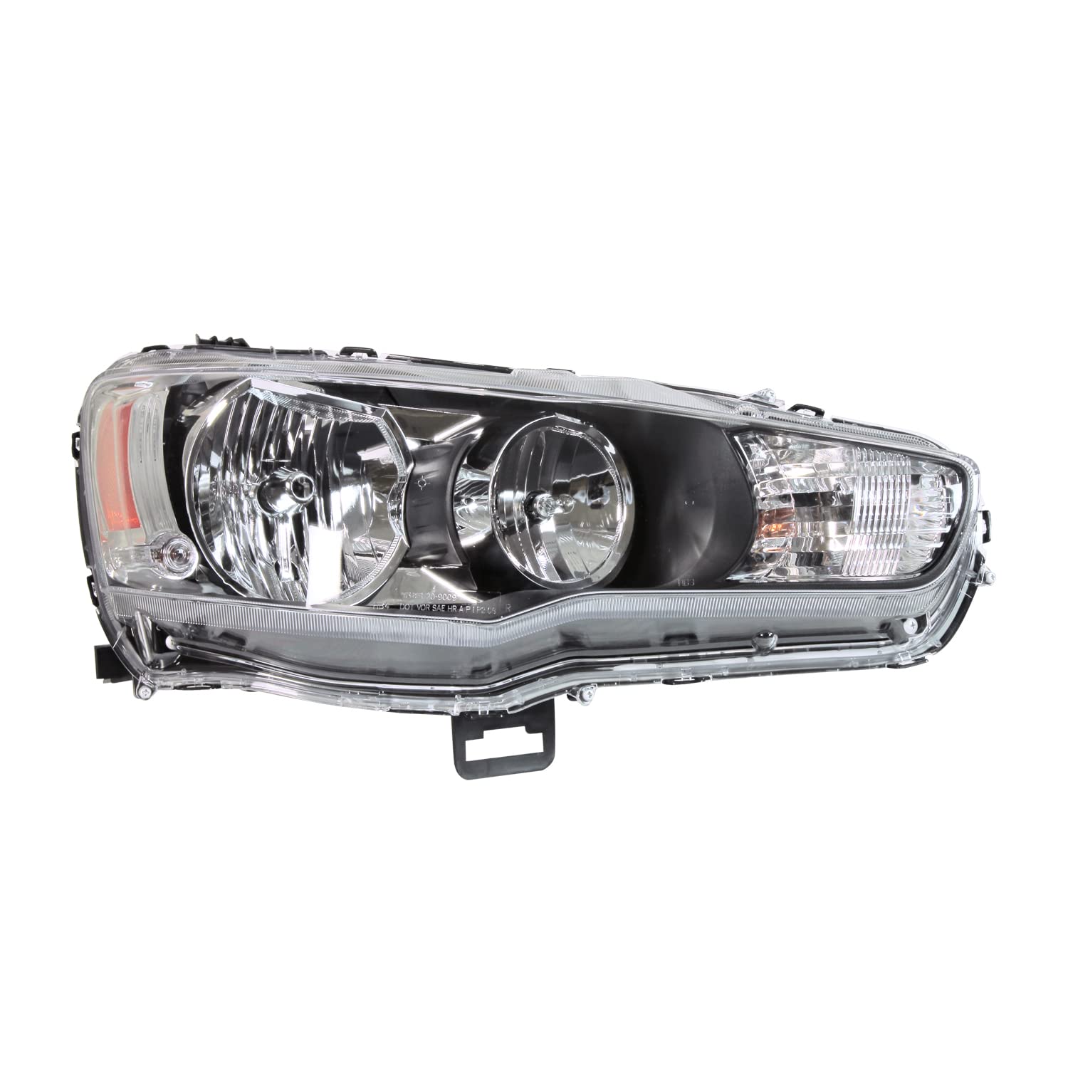 Right TYC Headlight Assembly Compatible with 2009-2015 Mitsubishi Lancer