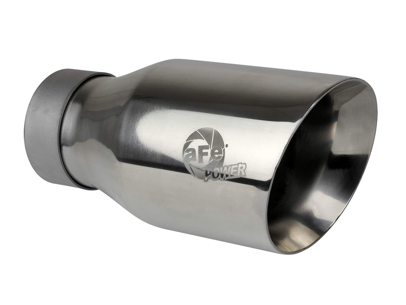 MACH Force-Xp aFe Power Universal Exhaust Tip, 3" Inlet x 4-1/2" Outlet x 9" Length, Polished