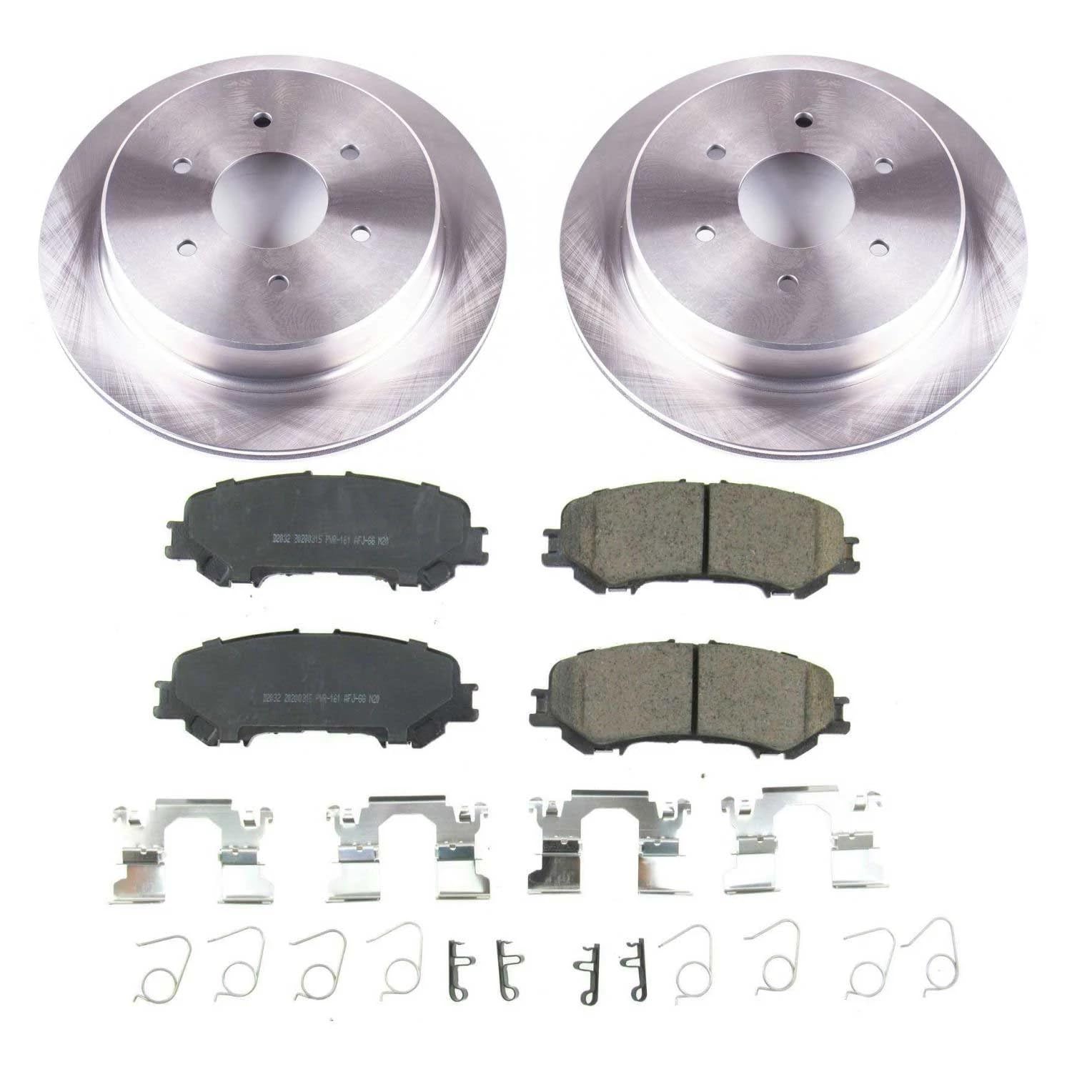 Power Stop KOE7874 Rear Replacement Brake Kit-OE Brake Rotors & Ceramic Brake Pads For Nissan TITAN 2017-2022 [Model Specific]