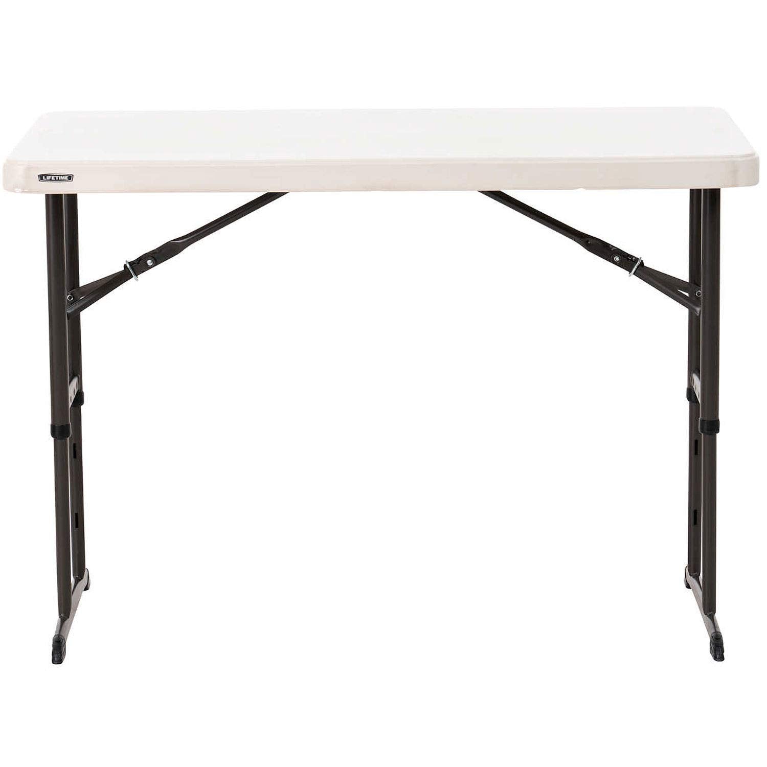 4 Ft. Lifetime Commercial Adjustable Height Folding Table (Almond)