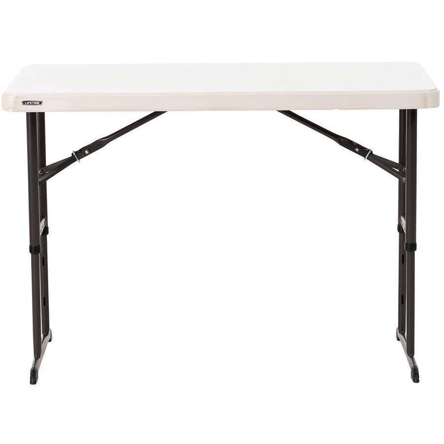 4 Ft. Lifetime Commercial Adjustable Height Folding Table (Almond)