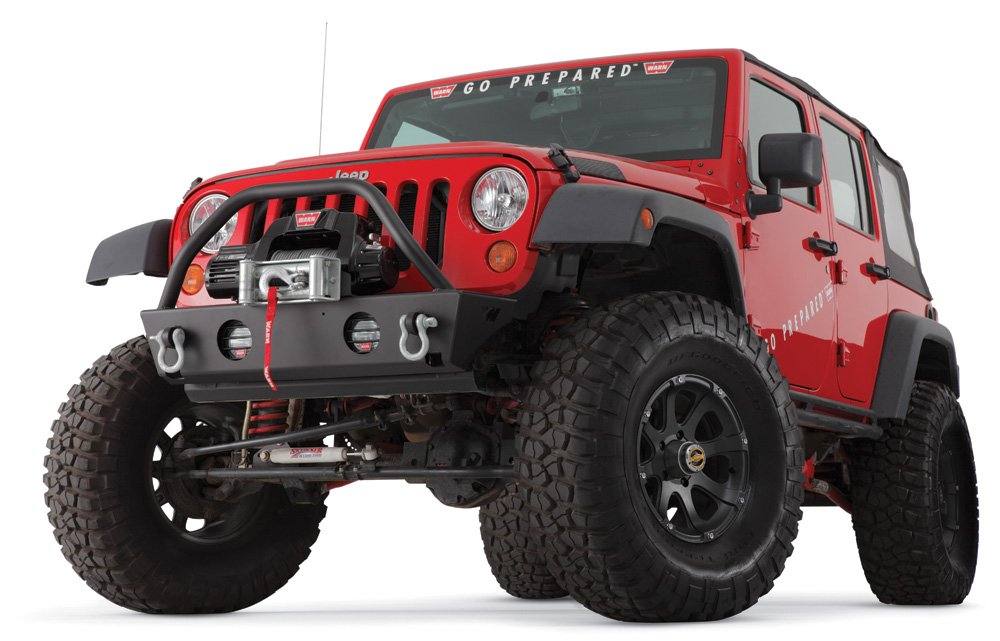 Rock Crawler WARN Stubby Bumper with Grille Guard Tube