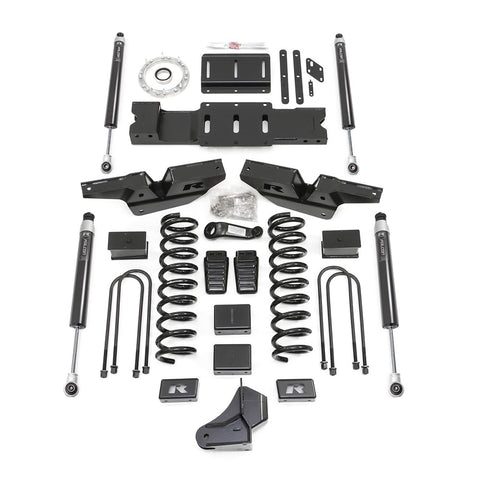 ReadyLIFT 49-19430 coil lift kit 4.5'' - front and rear track bar brackets, front coils and rear blocks, drop brackets w/Falcon shocks For Dodge/Ram 3500 4WD