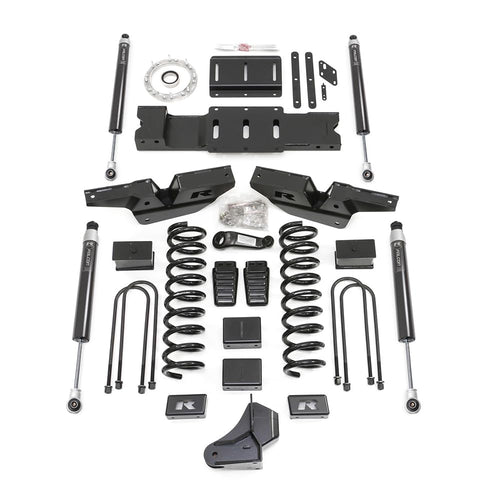 ReadyLIFT 49-19430 coil lift kit 4.5'' - front and rear track bar brackets, front coils and rear blocks, drop brackets w/Falcon shocks For Dodge/Ram 3500 4WD