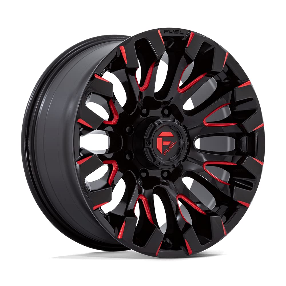 D829 QUAKE FUEL OFF-ROAD 20X9, 8X170, 5.04, 1mm GLOSS BLACK MILLED RED TINT - D82920901750