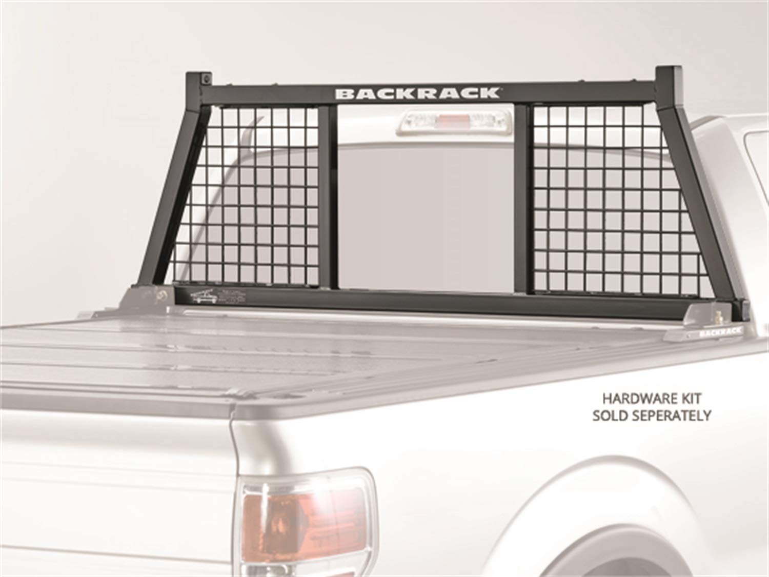 BACKRACK RealTruck Half Safety Rack Frame Only | Black, No Drill | 147SM | Fits 1999-2025 Ford F-250/F-350/F-450; 2017-2025 Ford F-550
