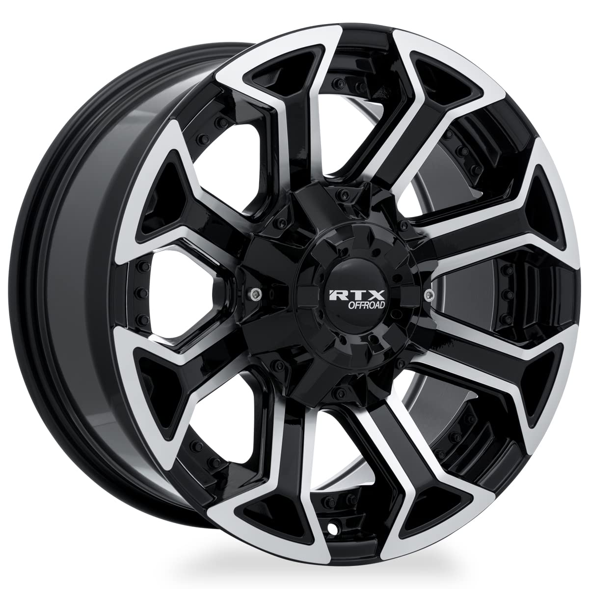 083004 RTX® (Offroad), Peak (8 Spks.), Gloss Black Machined, 20x10 8x170 ET-18 CB87.1