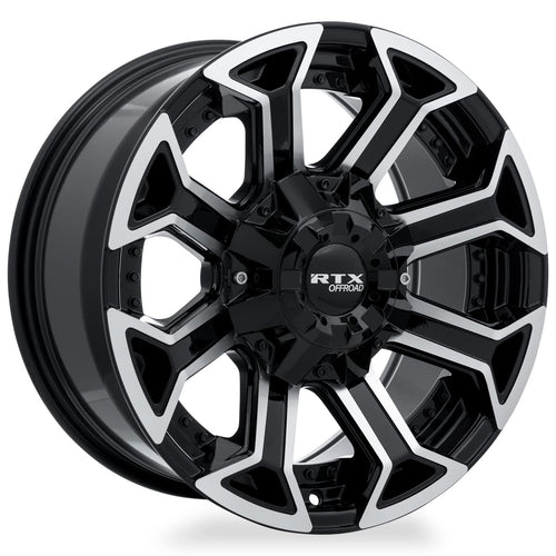 083004 RTX® (Offroad), Peak (8 Spks.), Gloss Black Machined, 20x10 8x170 ET-18 CB87.1