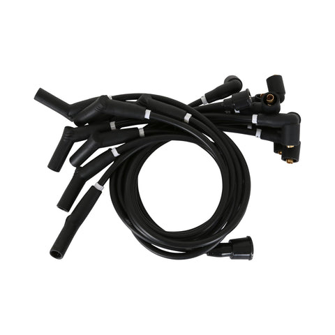Scott Drake 8mm Black Concours Ignition Wires with Ford Logo for 289/302 Engines, Compatible with 1964-1973 Ford Mustang, Model C5OZ-12259-BK8