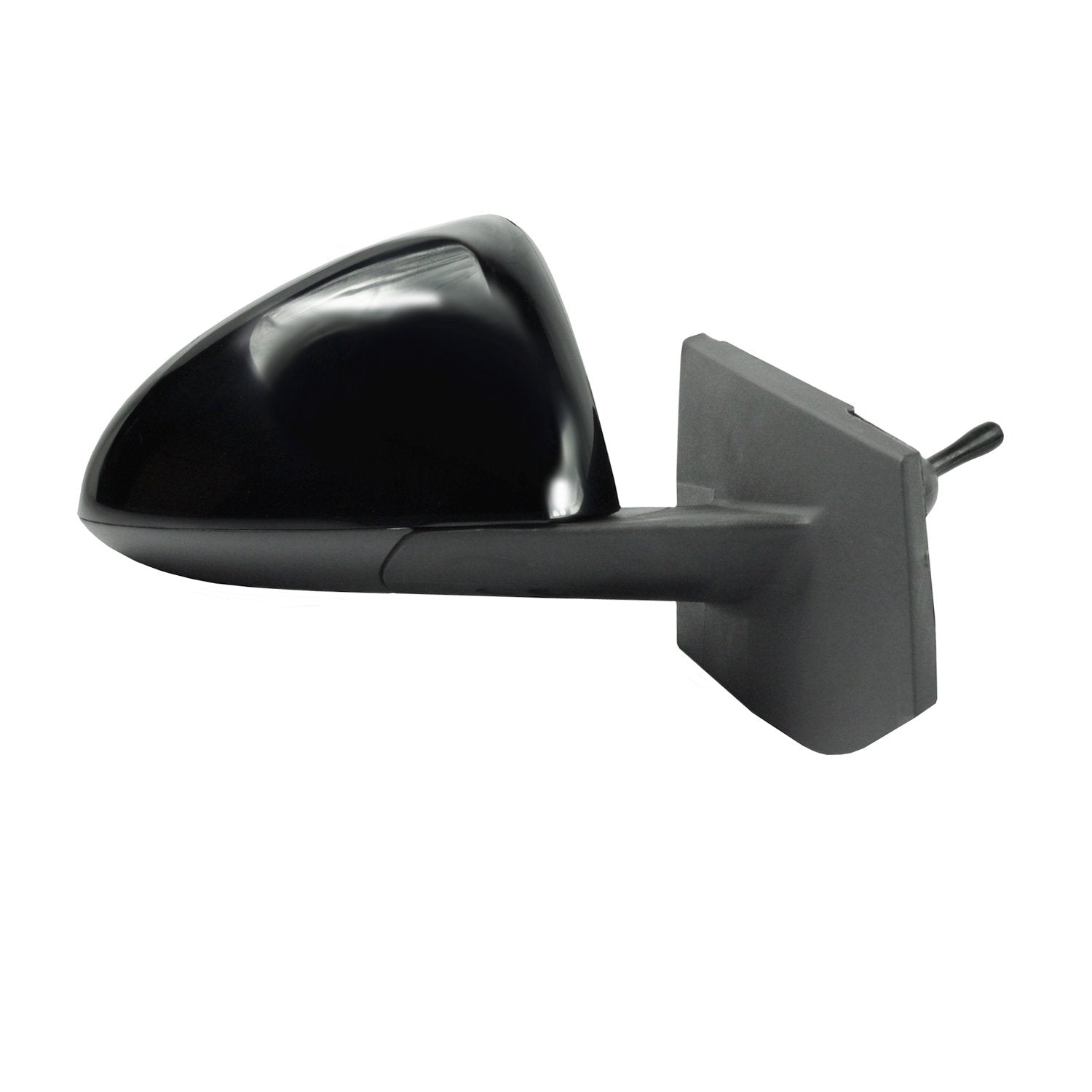 Fit System Mirror Passenger Side for Chevrolet Spark LS, LT Model, Textured Black w/PTM Cover, Foldaway, Manual Remote