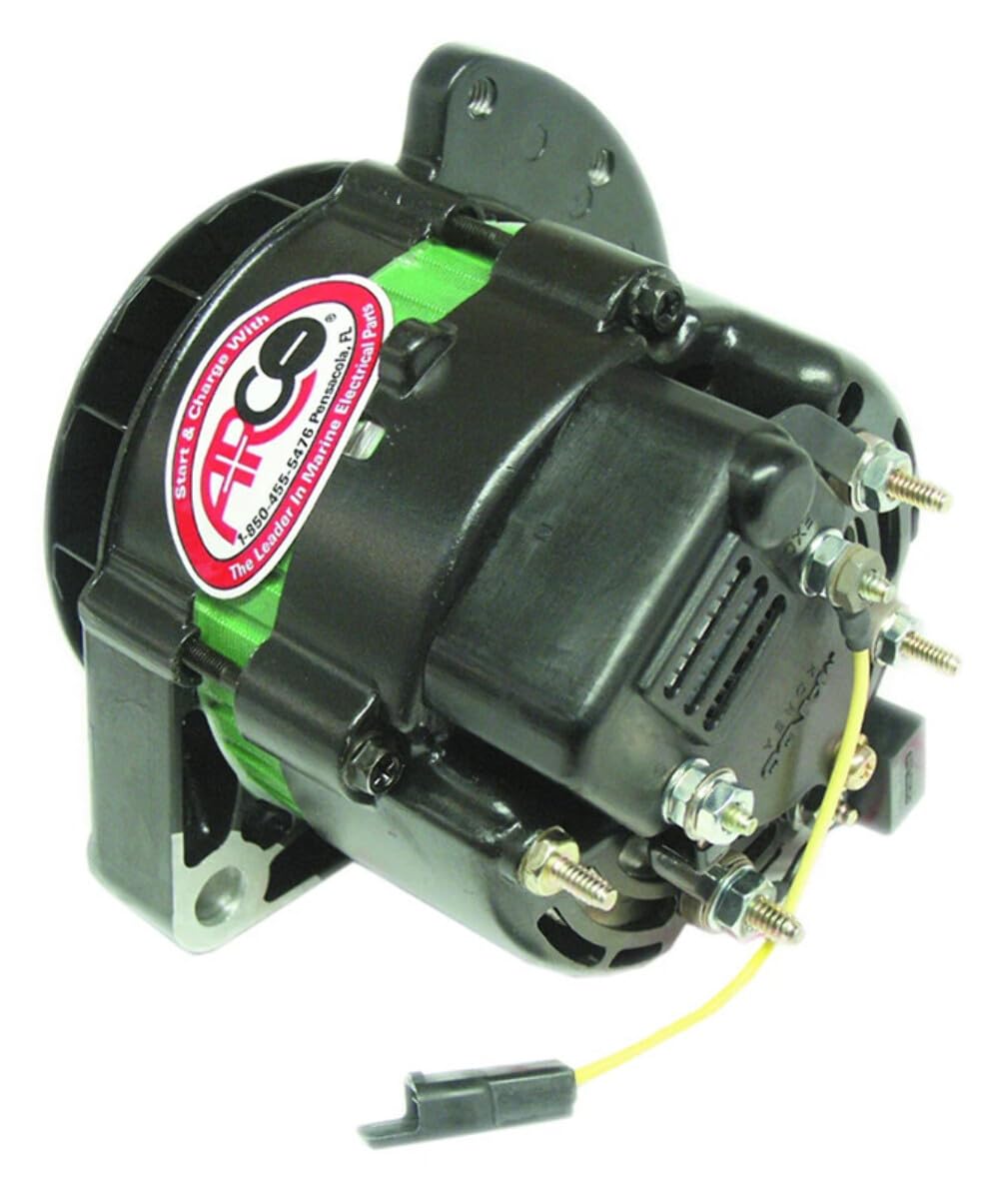 Arco 60104 Alternator for Motorola - 55 Amp, 12 Volt, Internal Regulator , Black