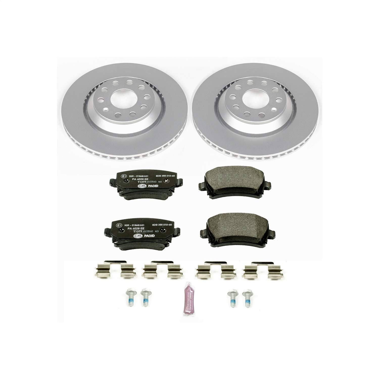 Power Stop ESK4628 Euro-Stop Rear Brake Kit For VW CC, VW GTI, VW Golf R, VW Passat, Volkswagen [Model Specific]