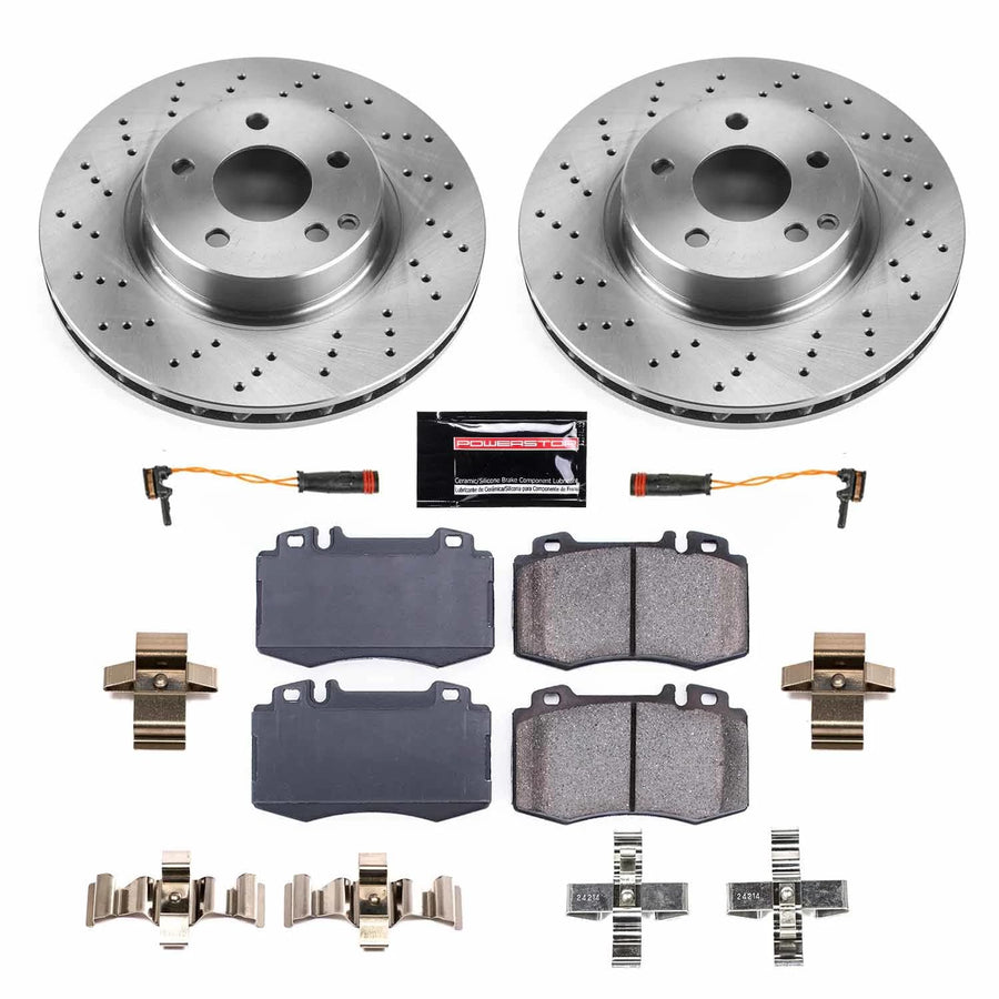 Power Stop Autospecialty KOE7771 Front Replacement Brake Kit-OE Brake Rotors & Ceramic Brake Pads For Mercedes-Benz SL500 2003-2006 [Model Specific]